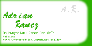 adrian rancz business card